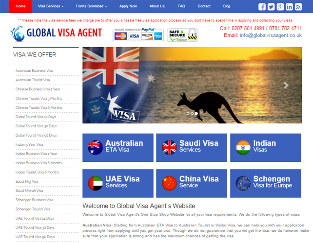 Web Design for Visa Agent